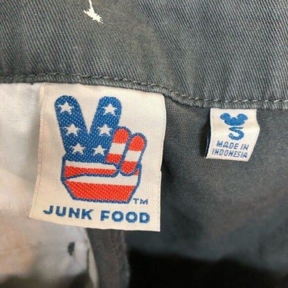 Disney Junk Food Gray flat front palm trees shorts men's Small - Picture 3 of 5